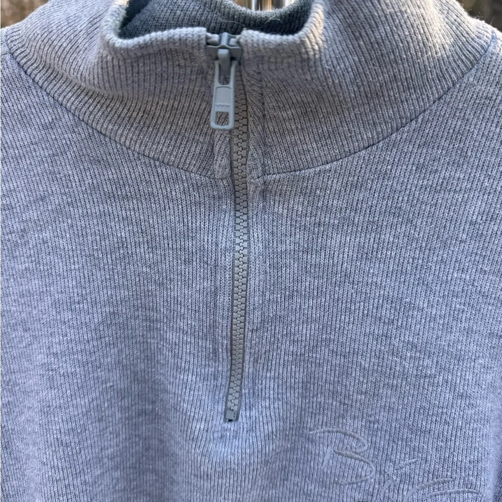 Men’s Big Dog Gray Half-Zip Long Sleeve Men's Sweater Size Medium